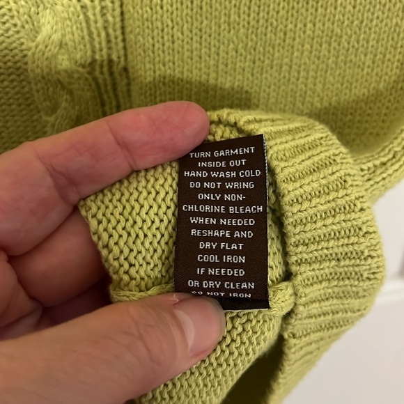 Adrienne Vittadini green sweater, pullover, round drew neck, cap sleeves Size L - Picture 9 of 11